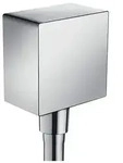 Hansgrohe Schlauchanschluss FixFit Square mit R&uuml;ckflussverhinderer chrom