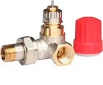 Danfoss Ventilgeh&auml;use RA-N 15, R 1/2, Winkeleckform rechts, matt vernickelt