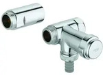 GROHE WAS-Ventil Batterie 3/4"", chrom, Anschluss rechts