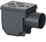 Kessel Kellerablauf Drehfix DN 100, aus ABS, Schlitzrost Kunststoff, schwarz