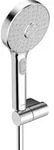 HANSA Schlauchbrausegarnitur HANSAACTIVEJET Handbrause, 3-strahlig, hellgrau/chrom