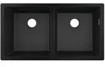 hansgrohe Unterbausp&uuml;le S510-U770 820x450mm, 2 Hauptbecken, graphitschwarz