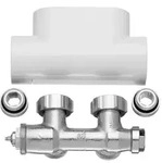 Kermi Ventilhahnblock Blende wei&szlig;, Eckform