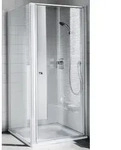Kermi Ibiza 2000 Schwingt&uuml;r STW 900 x 1850 mm ESG klar Silber Mattglanz