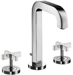 hansgrohe Waschtisch-3-Loch-Armatur Axor Citterio Auslauf 140 mm, Kreuzgriffe,