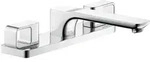 hansgrohe Fertigmontageset Axor Urquiola 3-Loch-Wannenarmatur, Ausladung 198 mm,