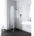 Kermi Liga Seitenwand TWD 800 x 2000 mm ESG klar Silber Hochglanz