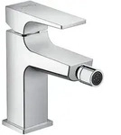 hansgrohe Bidet-Einhebelmischer Metropol mit Hebelgriff Ausladung 129mm, Push-Open
