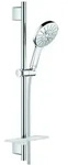 GROHE Brausegarnitur Rainshower SmartActive 130 Brausestange 60cm, 3 Strahlarten,