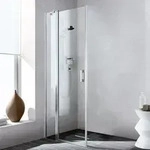 Kermi Liga Halbteil Eckeinstieg Pendelt&uuml;r mit Festfeld EPR EPL 800 x 1850 mm...