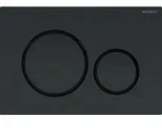 Geberit Bet&auml;tigungsplatte Sigma20: schwarz/ schwarz matt, easy-to-clean-beschichtet