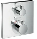 Hansgrohe Thermostat Unterputz Ecostat Square, f&uuml;r 2 Verbraucher, chrom