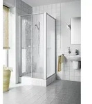 Kermi Nova 2000 Pendelt&uuml;r PTD 900 x 1850 mm Kunstglas Kerolan Fontana Silber