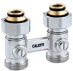 Caleffi Zweirohr-Hahnblock Durchgang, Heizk&ouml;rperanschluss 3/4"" IG