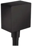 hansgrohe Schl.-Anschl. Fixfit Square DN 15, m RV u Kunststoffwinkel, matt-sw