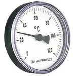 Afriso Bimetall-Thermometer BiTh100K axial 100 mm, 0/120 GradC, Geh&auml;use-d= 100mm