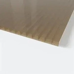 Doppelstegplatten 16 mm Braun Bronze &ndash; 3-fach Struktur Polycarbonat 980 x 5000