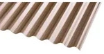 Acryl Wellplatten 3mm Sinus 76/18 Wabenstruktur bronce 1045 x 5000
