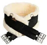 Sattelgurt KY Sheepskin black 135