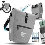 2in1 Fahrradtasche f&uuml;r Gep&auml;cktr&auml;ger &bdquo;CAPAX&ldquo; 25L - Grau - Bestseller,oft