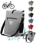 Fahrradtasche mit Rucksackfunktion 25L &bdquo;MAGNUM&ldquo; - Grau - 3 in 1