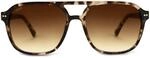 Kapten & Son Zurich Oversize Crystal Tortoise Brown Sonnenbrille in