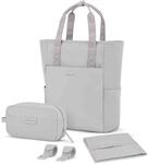 Kapten & Son Lindby Diaper Backpack Set Greige Wickelrucksack in