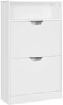 Schuhschrank mit 2 Klappen, Wei&szlig;