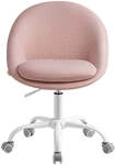 Homeoffice Stuhl h&ouml;henverstellbar mit gepolstertem Kissen, Rosa / Legierter Stahl