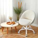 Homeoffice Stuhl h&ouml;henverstellbar mit gepolstertem Kissen, Cappuccinobeige +