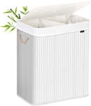 W&auml;schekorb aus Bambus, Wei&szlig; / 100 L