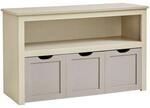 VASAGLE Spielzeugschrank f&uuml;r Kinderzimmer Wei&szlig; Sitzbank mit Stauraum f&uuml;r