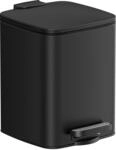 Kosmetikeimer mit Pedal und Deckel, Schwarz / 6 L