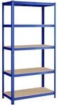 Lagerregal mit 5 verstellbaren Ablagen, Blau / 50 X 100 X 200 cm / 1
