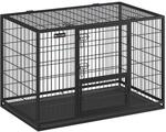 Hundek&auml;fig hochbelastbar transportabel mit 2 abnehmbaren T&uuml;ren, Schwarz / XXL (122