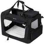 Tiertransportbox f&uuml;rs Auto, Schwarz / L 60 x B 42 x H 42 cm