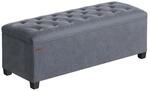 Sitzhocker mit Stauraum, Schiefergrau