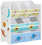 Kinderzimmer-Regal mit 7 Boxen, wei&szlig;wei&szlig;