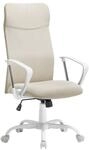Ergonomischer Schreibtischstuhl mit gepolstertem Sitz, Cappuccinobeige