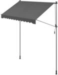 Klemmmarkise mit Handkurbel f&uuml;r Sonnenschutz, Anthrazit / 250W cm