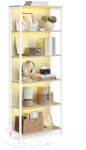 B&uuml;cherregal mit 6 Ebenen und Leuchten 30,3 x 60 x 178,6 cm, 30,3 x 60 x 178,6 cm /