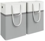 W&auml;schekorb 2er Set 75 L mit Griffen schiefergrau, Taubengrau / 110 L