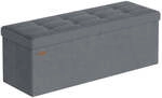 Sitzbank mit Stauraum und klappbarem Deckel, schiefergrau / 110B cm