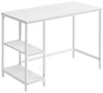 B&uuml;rotisch mit 2 Regalebenen, Ahornwei&szlig; / 50T x 100B cm