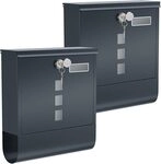 Briefkasten Wandmontage, anthrazit / 10 x 30,8 x 33,8 cm / 2
