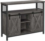 Sideboard mit 2 Schiebet&uuml;ren, Anthrazitgrau + Schwarz