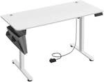 H&ouml;henverstellbarer Schreibtisch elektrisch, Wolkenwei&szlig; / 60T x 140B x...