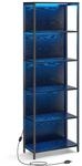 B&uuml;cherregal mit 6 Ebenen und Leuchten 30,3 x 60 x 178,6 cm, 30,3 x 60 x 178,6...