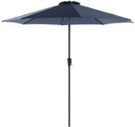 Sonnenschirm mit Kurbel ohne St&auml;nder, Marineblau / 3 M