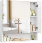 Badezimmerschrank mit 3 T&uuml;ren, Wolkenwei&szlig; / 70B cm